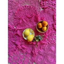 10 napperons sets de table colori fuschsia