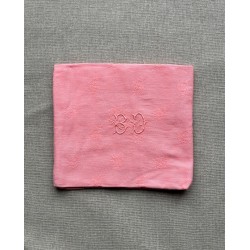 8 serviettes Corail monogramme BD